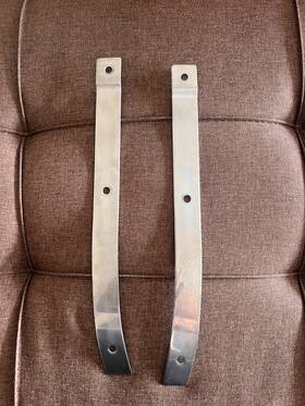 58406-75 Harley-davidson Outer Windshield Bracket Straps Pair 75-up King Flhr Flst
