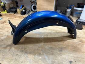 59611-59 Harley-davidson 1959-1966 Sportster Xlch Rear Fender With Plate Mount And Light Wires