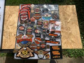 61400327 Harley-davidson Huge Lot Of 45 Vintage Patches Emblems Pinbacks Iron Ons More