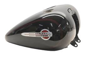 62207-02 Harley Davidson Oem Black 2002 Flstc With Red Logo Fuel Tank