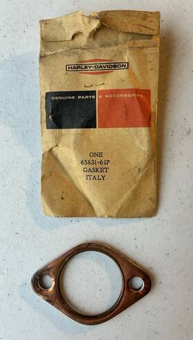 65831-61p Harley-davidson Aermacchi Oem Nos Exhaust Pipe Gasket P/n M1