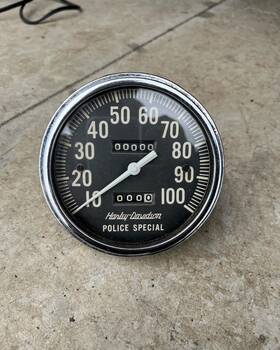 67006-68b Harley-davidson Stewart Warner Police Special Speedometer Servicar Panhead Shovelhead Oem