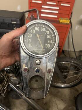 67007-60 Harley-davidson 1960 S Panhead Police Special Speedometer