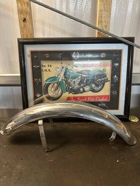 68188-47 Harley-davidson Knucklehead Panhead Chopper Shovelhead Chrome Front Fender 935e