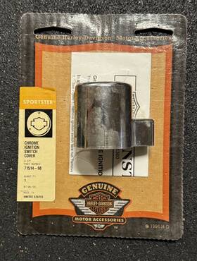 71514-98 Harley-davidson Sportster - Oem Chrome Ignition Switch Cover 1995-2003 Xl