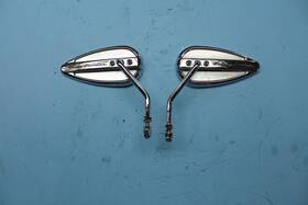 91968-98 Harley-davidson 1448 03 Dyna Script Teardrop Mirrors Mirror