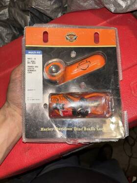 94873-10 Harley-davidson Genuine Nos Orange Disc Lock With Reminder Cord