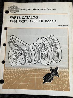 99455-85 Harley-davidson 99439-85 Evolution 1984 Fxst And 1985 Fx Original Parts Catalog
