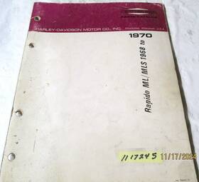 99450-70 Harley-davidson Rapido Ml Mls 1968-1970 Parts Catalog Part#99450-70