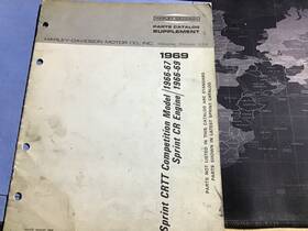 99458-69r Harley Davidson Parts Catalog Supplement 1966-1969 Sprint Cr Tt