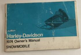 99474-74 Harley-davidson Nos Snowmobile Manual 1974 Amf Owners