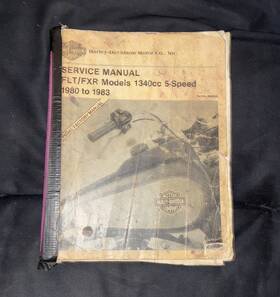 99483-83 Harley Davidson Factory Service Manual 1980-1983 Flt Fxr 1340cc 5 Speed Book