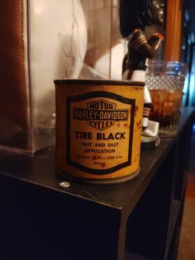 99703-55 Harley-davidson Vintage Panhead Flathead Paint Can Black 1/2 Pint Full