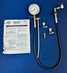 Hd-41182-a Harley-davidson Essential Tools Fuel Pressure Gauge With Adapter F1