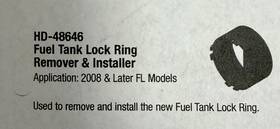 Hd-48646-1 Harley-davidson Fuel Tank Lock Ring Tool 08-later Fl Models F1