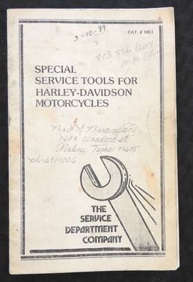 Hd81-24 Harley Davidson 1979-1984 Motorcycle Factory Special Service Tools Manual Fl Xl
