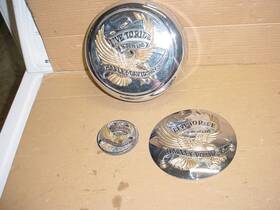 Item-14460 Harley-davidson Chrome And Gold Live To Ride Air Cleaner Derby Timer Cover