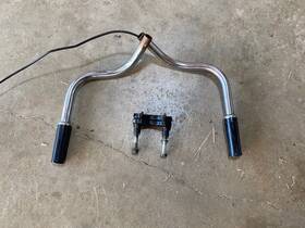 Ou812 Harley-davidson Oem Vintage Shovel Pan Split Handlebars Riser Internal Twist Throttle