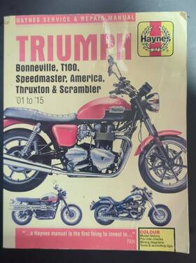 M4364 Haynes Repair Manual - Bonneville/t100/speedmaster/america/thruxton/scrambler