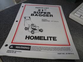 Ja-99419-3 Homelite Factory Parts List Manual 21 Inch Super Bagger Hmb21 P4c