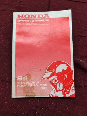 00x31-hm5-6000 Honda 1990 Trx300 Fw Owners Manual Vintage Off Road 4wd Utility