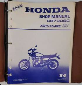 12333 Honda Oem Shop Repair Manual 1984 Cb700sc Nighthawk S Cb 700 Sc Cb700 Clean