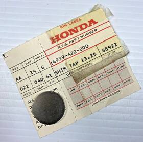 14939-422-000 Honda Nos Shim Tappet 3.25 Cb1000c Cb1100f Cb900f S368z
