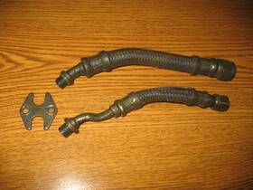 15610-mg3-003 Honda 1987 Xl600r Engine To Frame Oil Line Set And Plate Xl 600
