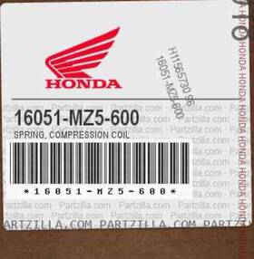 16051-mz5-600 Honda Oem Spring Compression Coil Used