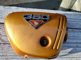 17231-344-671lx Honda 1972 Cb 350 Candy Gold Right Sidecover No Cracks Cb350 K4