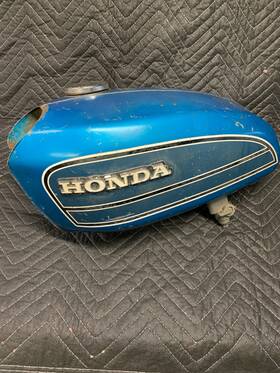17500-324-701nl Honda 1975 Cb125 Cb125s Blue Fuel Tank With Cap Emblems Original Paint