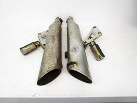 18330-me8-671 Honda 1983 Cx 650 Exhaust Mufflers Left Right Very Rusty