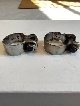 18373-mb4-003 Honda Magna Interceptor Goldwing Exhaust Muffler Band Clamps Set