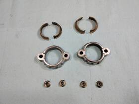 28300-369-000 Honda 1974-1977 Cb Cl 360 250 Chrome Exhaust Collars Nice Cb360 Cl360 Cj360t