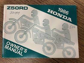 31181800 Honda 1986 Z50rd Owners Manual Oem