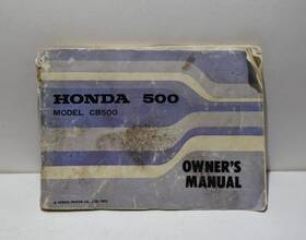 3132301 Honda 1972 Motorcycle Owners Manual Cb 500 H1