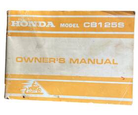 3132404 Honda Oem Owners Manual 1974 Cb125s S2 Read