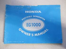 3187500 Honda Eg1000 Owners Manual Portable Generator