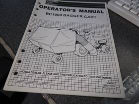 31bc1600 Honda Factory Owners Manual 1998 Bc1000 Bagger Cart