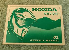 31gcf640 Honda 2001 Owners Manual Xr70 Dirt Bike