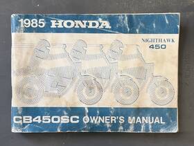 31mc9610 Honda Cb450sc Nighthawk 1985 Owners Service Repair Manual