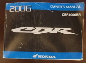 00x31-mel-6200 Honda 31mel620 Factory Owners Manual 2006 Cbr1000rr 250 Pages
