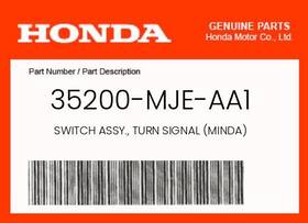35200-mje-aa1 Honda Genuine Switch Assy. Turn Signal Minda -