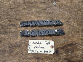 390l Honda 1970s Vintage Original Oem Fuel Gas Tank Emblem Badges Left Right Set 390