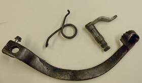 46500-356-000 Honda 1974 Xl250 Enduro Rear Brake Pedal Lever Spring Pivot Shaft. Oem