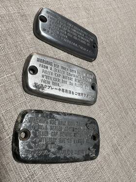 4nk13 Honda Shadow Oil Cap Reservoir Lot Of 3