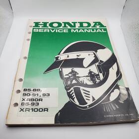 61gn107 Honda Factory Service Manual Xr100r 85-88 90-91 93 - Xr80r 85-93