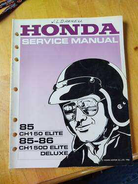 61kn702 Honda Factory Service Manual 85 Ch150 Elite 85-86 Ch150d Deluxe