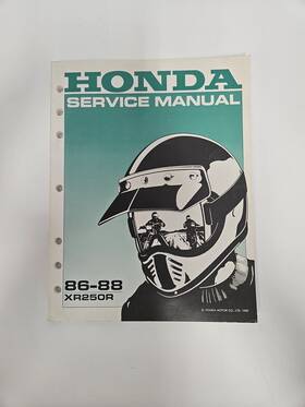 61kt102 Honda 86-88 Xr250r Factory Service Repair Shop Manual