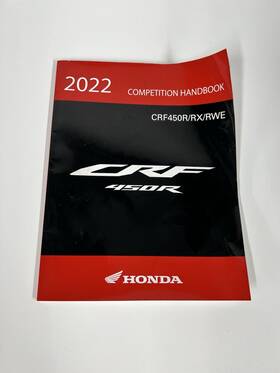 61mkex10 Honda 2022 Crf450r/rx/rwe Factory Genuine Competition Handbook Oem